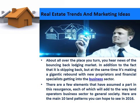 Real Estate Trends and Marketing Ideas By Eric Cruz
