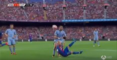 Barcelona Vs Sampdoria 3-2 Lionel Messi Crazy Bycicle Kick Assist To Luis Suarez
