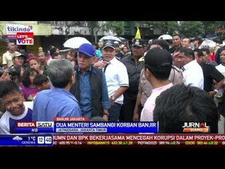 Hatta Radjasa dan Zulkifli Hasan Kunjungi Pengungsi Banjir Jatinegara