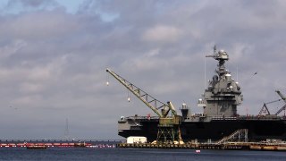 Newport News tests CVN 78 Precision Aircraft Landing System (PALS).