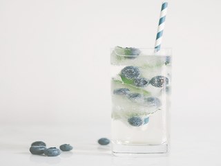 Ginger-Lime Fizz with Blueberries