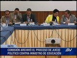 Asamblea archiva pedido de juicio político a ministro de Educación