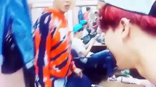 160809 BTS at Music Show Waiting Room