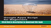 [Download] Google Apps Script for Beginners Kindle Online