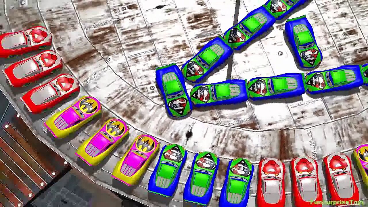 Funny Cars 2 SpiderMan Disney Cars Pixar New Nursery Rhymes Li ghtning McQueen Children's Music_1