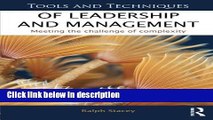 [PDF] Tools and Techniques of Leadership and Management: Meeting the Challenge of Complexity Ebook
