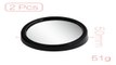 2 Pcs Silver Tone Adhesive Round Rear View Blind Spot Mirrors 1.6