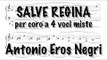 Antonio Eros Negri - Salve Regina -per coro a 4 voci miste