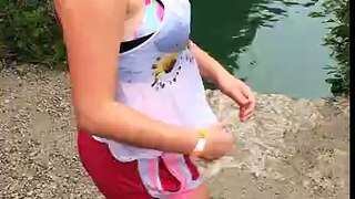 cliff jumping