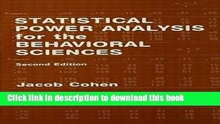 [Popular] Statistical Power Analysis for the Behavioral Sciences Hardcover Online