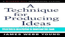 [Popular] A Technique for Producing Ideas Hardcover Collection