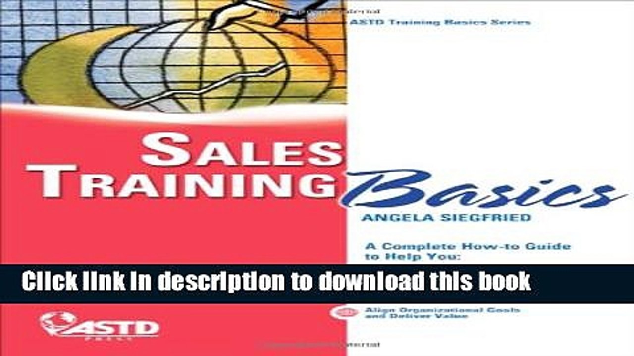 [PDF Kindle] Sales Training Basics (ASTD Training Basics Series) Free Download