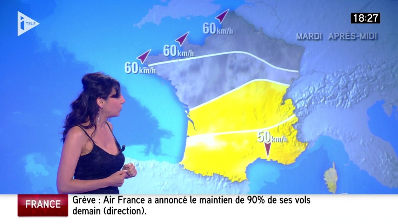 LA METEO de MARLENE DURET le 2016 08 01 sur itele