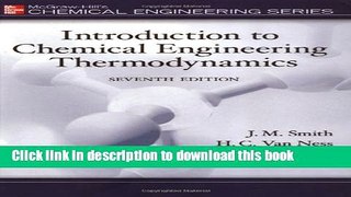 [Popular] Introduction to Chemical Engineering Thermodynamics Kindle Online