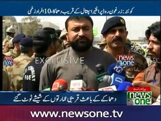 Sarfraz Bugti talks to media over Zarghoon Road Blast