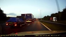 Lorries using lane 3 of motorway