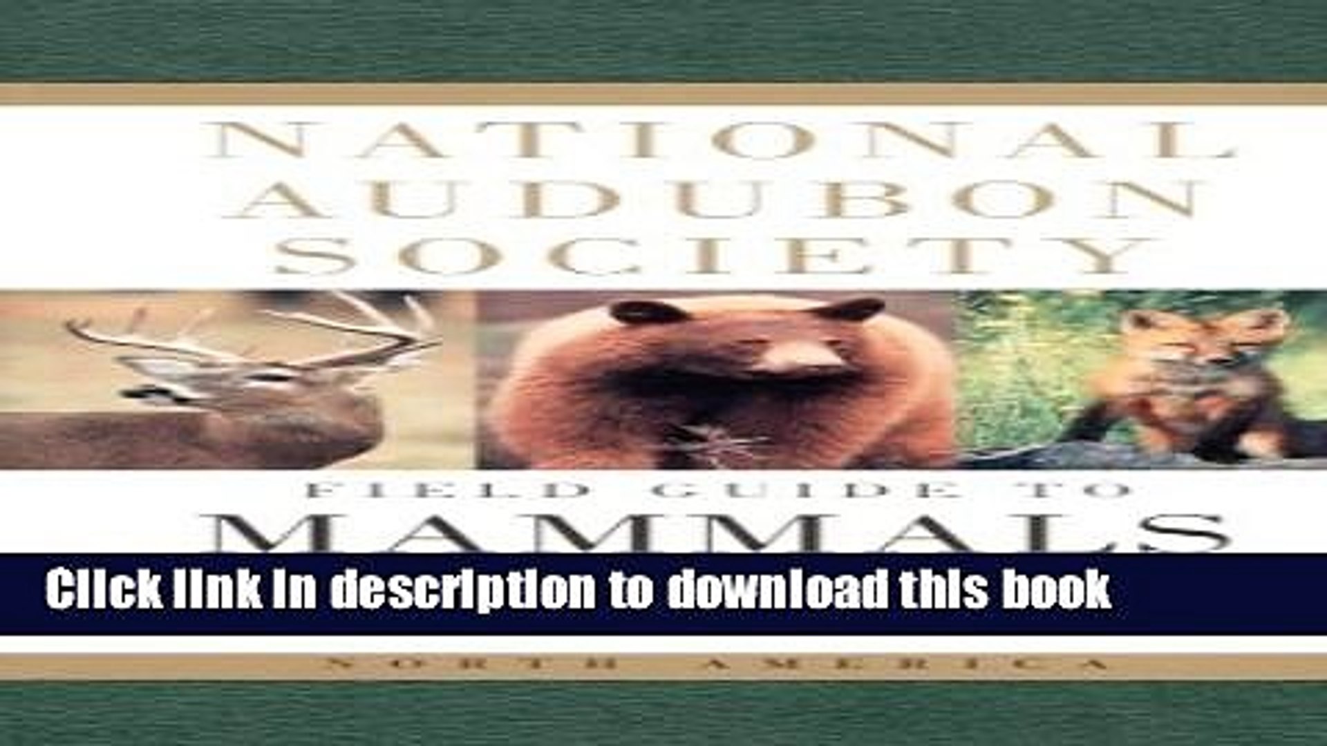 [Popular] National Audubon Society Field Guide to North American Mammals: (Revised and Expanded)