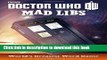 [Popular] Books Doctor Who Mad Libs Free Online
