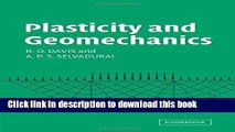 [Popular] Plasticity and Geomechanics Hardcover Free
