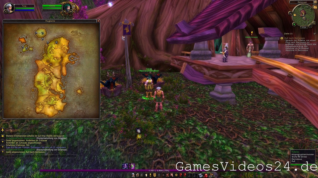 World of Warcraft Quest: Auf nach Darnassus