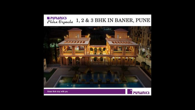 1, 2 and 3 BHK Residential Apartments in Puraniks Aldea Espanola Baner Pune for Sale