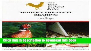 [Download] Modern Pheasant Farming Paperback Free
