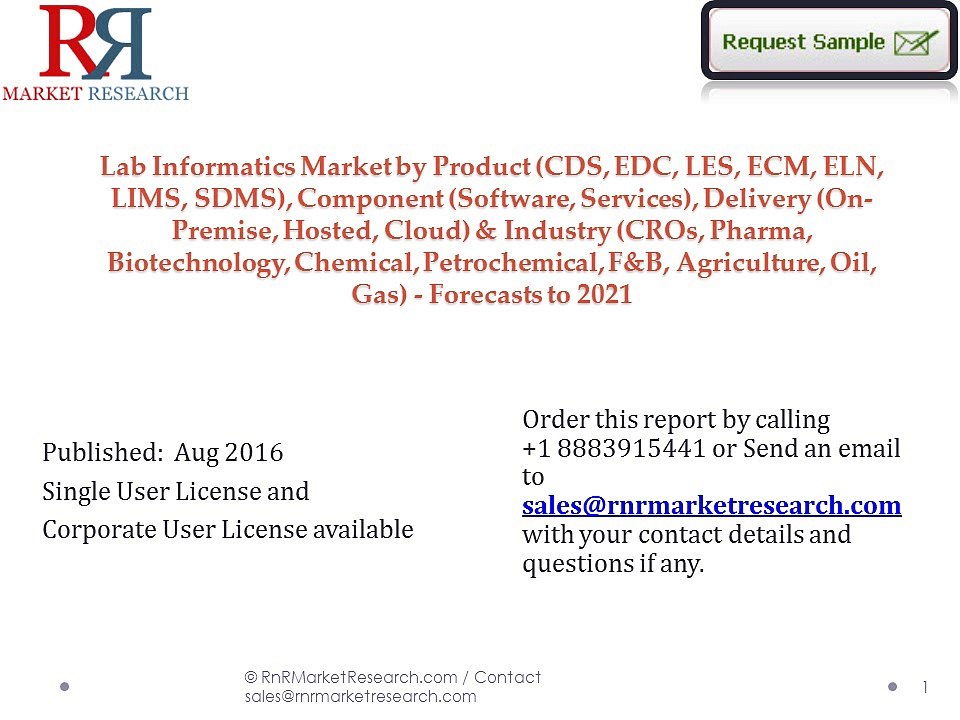 Global Lab Informatics Market: Curent Trends, Analysis and Market Shares to 2021