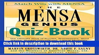 [Free] The Mensa Genius Quiz Book Ebook Free