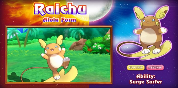 Nuevo tráiler de Pokémon Sol y Luna: los nuevos Raichu, Marowak y Meowth