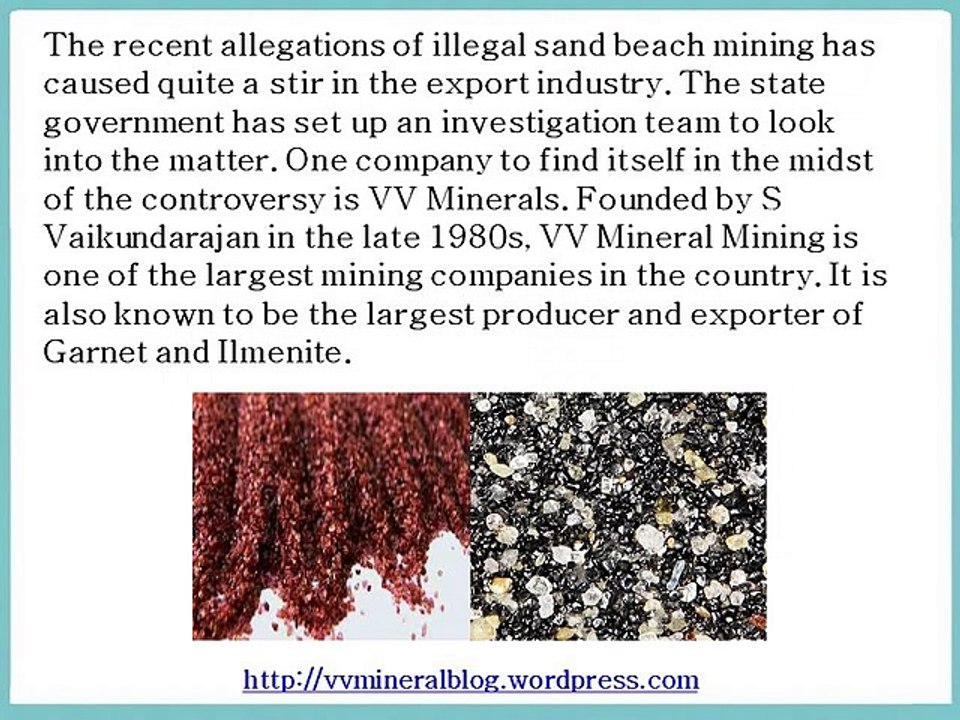 VV Mineral Mining Shows His Support For Investigating Team