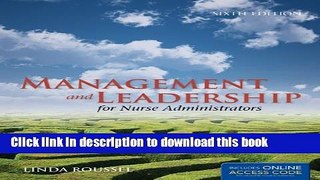 [PDF] Management And Leadership For Nurse Administrators Download Online