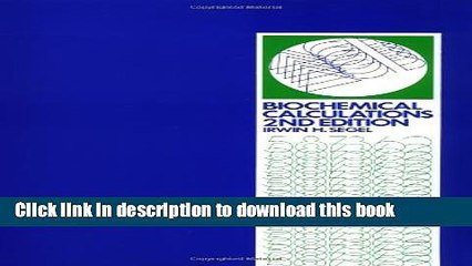 [PDF] Biochemical Calculations: How to Solve Mathematical Problems in General Biochemistry Full