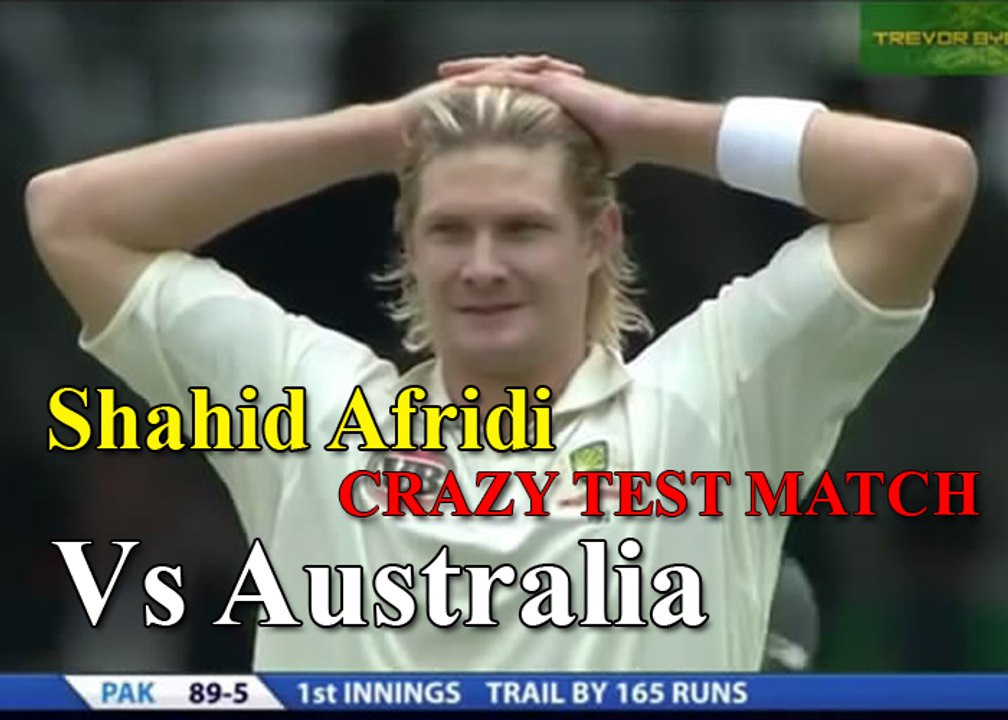 Shahid Khan Afridi 'CRAZY TEST MATCH BATTING' 31 off 15 balls vs AUSTRALIA HD