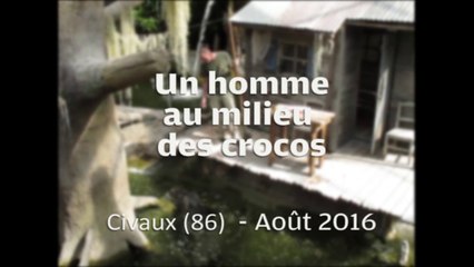 VIDEO. Civaux.  Il passe ses journées au milieu des alligators