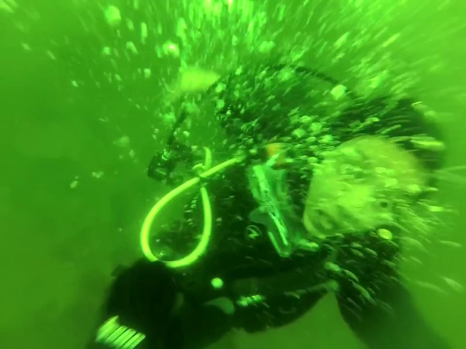 Une femme est prise d'une crise de panique en plongée sous-marine