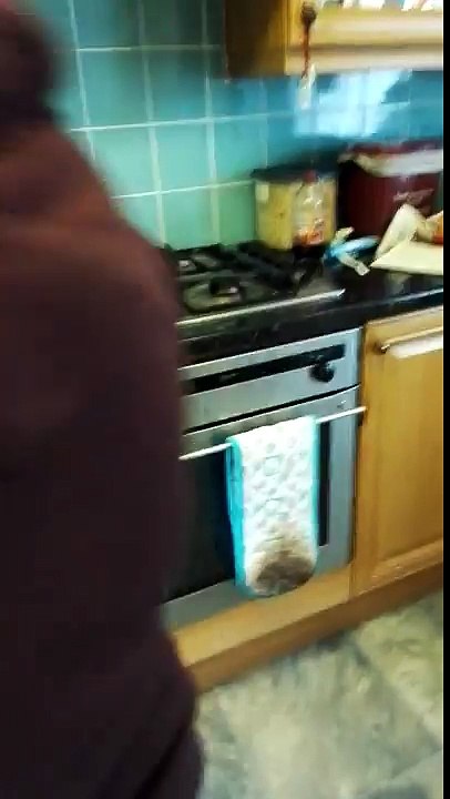 Hid Katie's shoe on top of the fridge