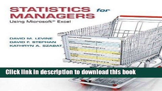 [Download] Statistics for Managers Using Microsoft Excel (7th Edition) Paperback Online