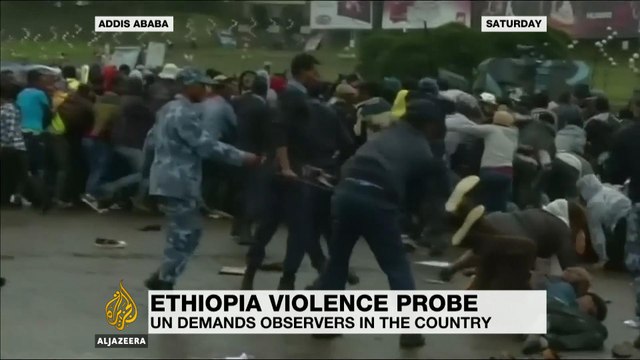 Ethiopia says UN observers not needed as protests rage