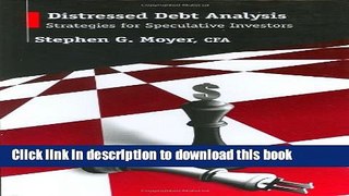 [Popular] Distressed Debt Analysis: Strategies for Speculative Investors Kindle Free