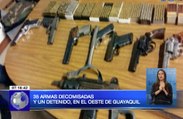 35 armas decomisadas y un detenido, en el oeste de Guayaquil