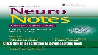 [Popular Books] Neuro Notes: Clinical Pocket Guide Free Online