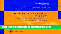 Financial Markets Theory: Equilibrium, Efficiency and Information (Springer Finance) PDF Ebook