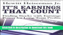 [Popular] It s Earnings That Count: Finding Stocks with Earnings Power for Long-Term Profits