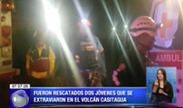 Fueron rescatados dos jóvenes que se extraviaron en el volcán Casitagua