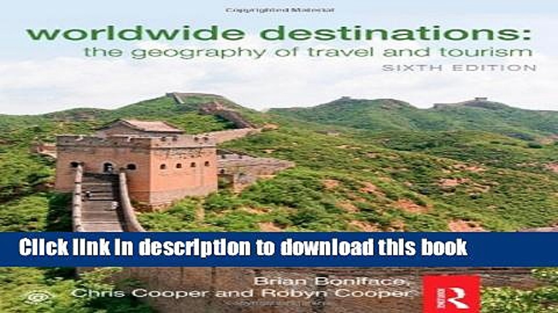 [Download] Worldwide Destinations: The geography of travel and tourism (Volume 1) Kindle Free