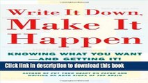 [Popular] Write It Down Make It Happen: Knowing What You Want And Getting It Kindle Collection
