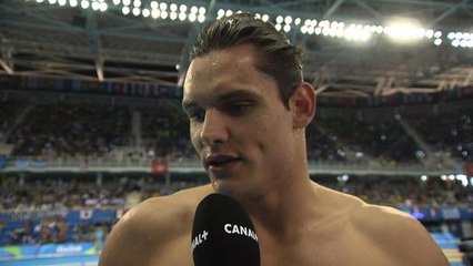 Jeux Olympiques 2016 - Natation - Itw de Manaudou après les séries du 50M