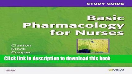 Books Study Guide for Basic Pharmacology for Nurses Full Download