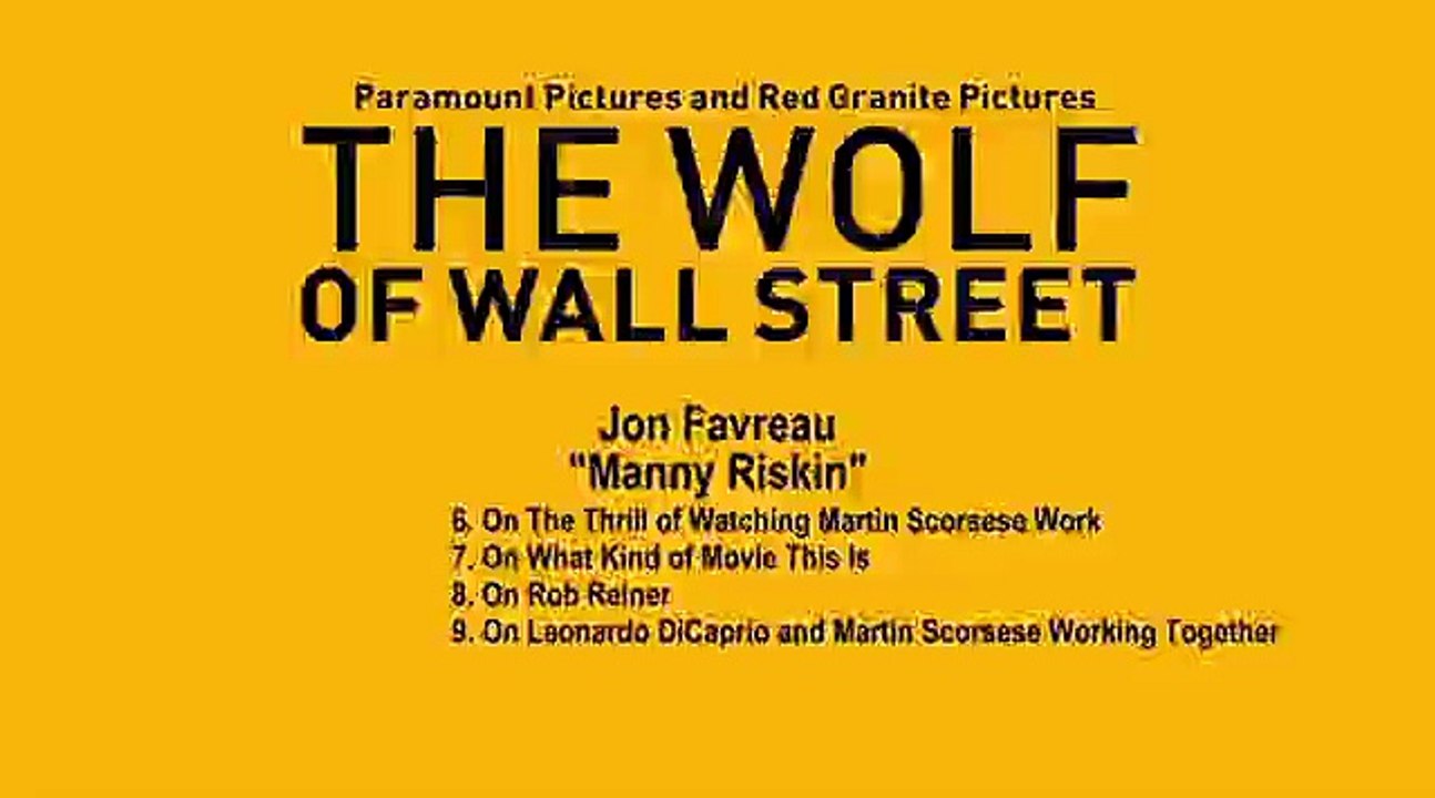 Le Loup de Wall Street - Interview Jon Favreau VO