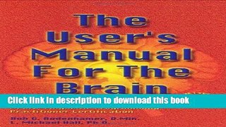 Books The User s Manual For the Brain Free Online